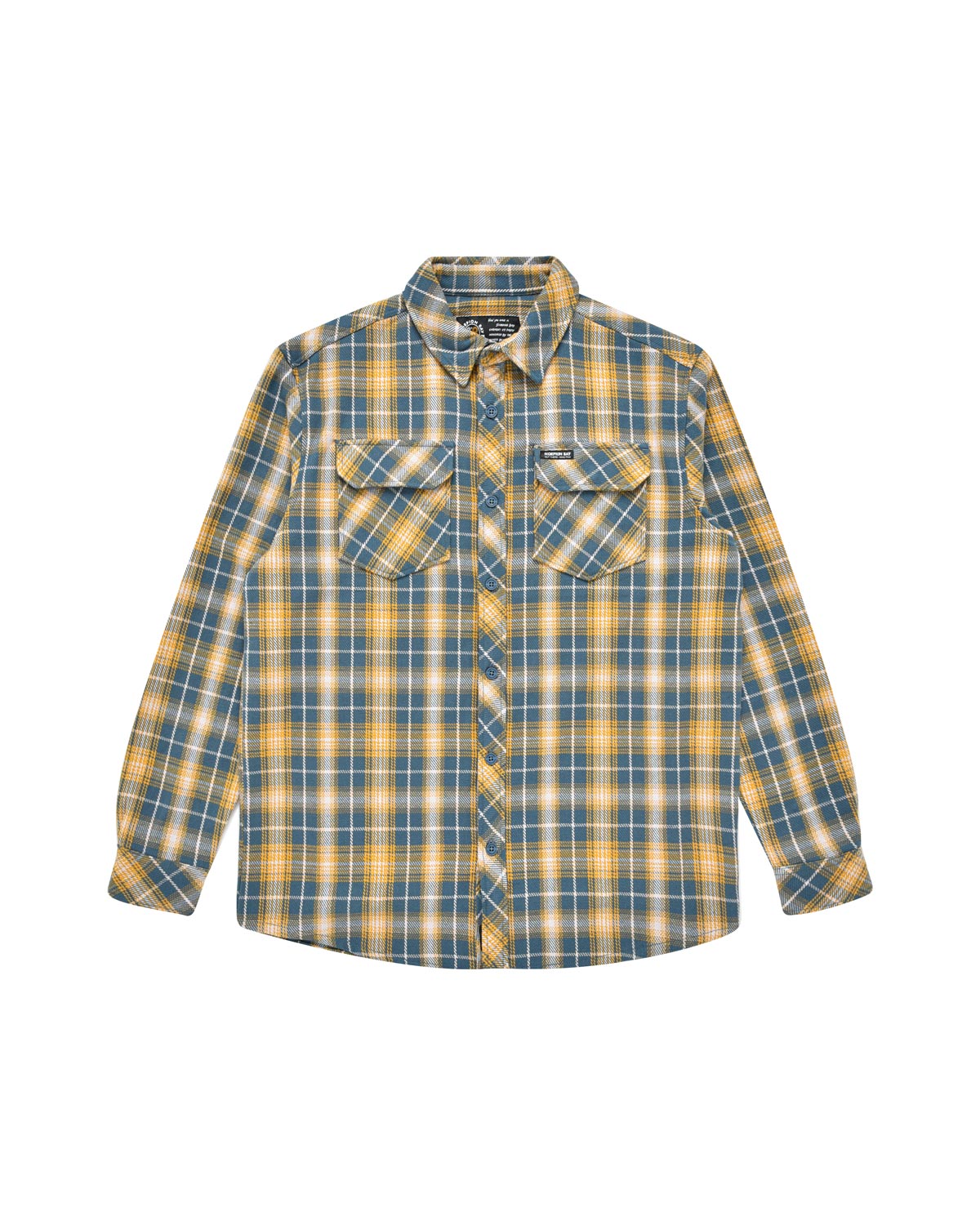 Man | Yellow/Blue Checked Flannel Overshirt