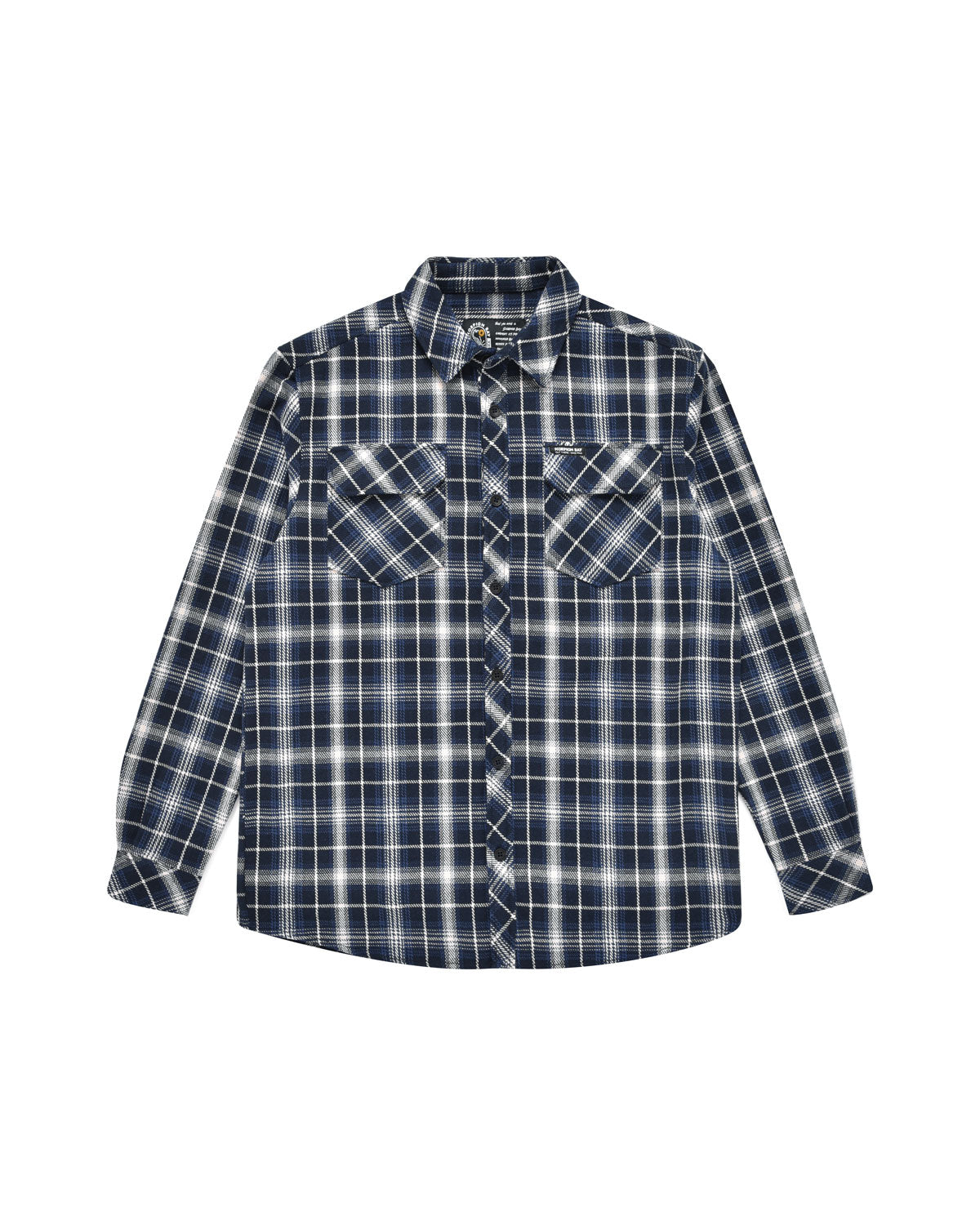 Man | Blue/Black Checked Flannel Overshirt