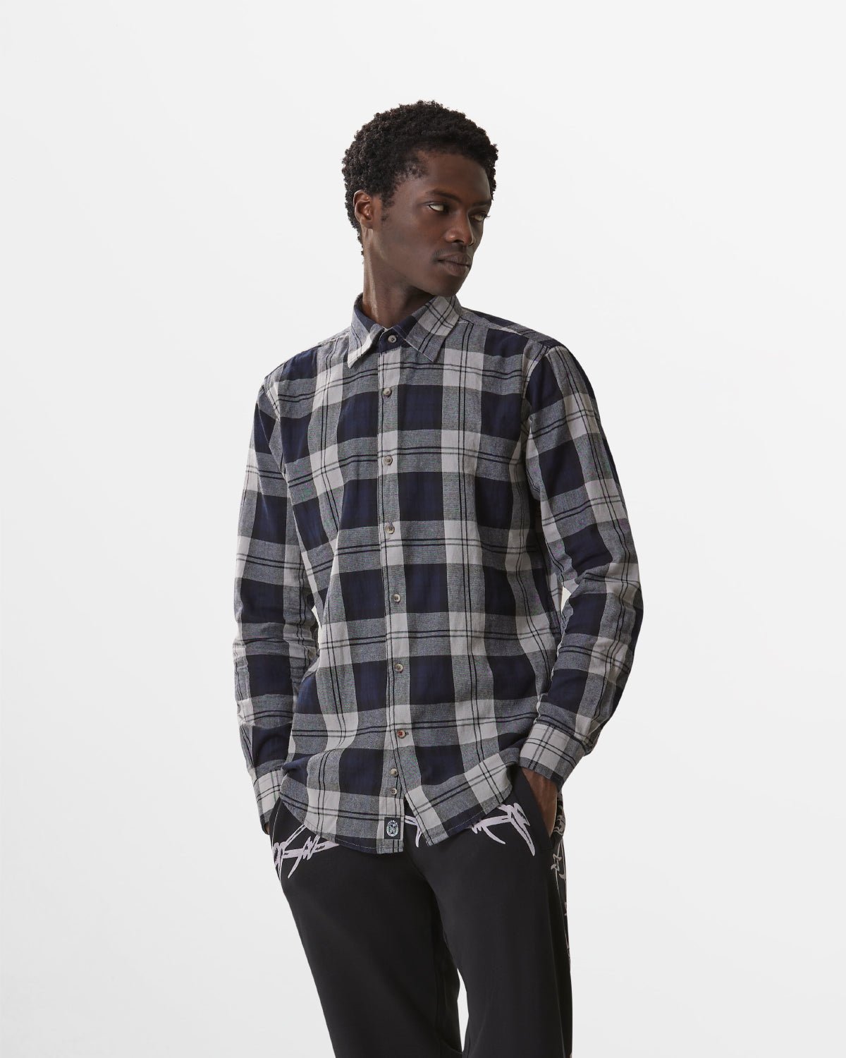 Uomo | Camicia In Tessuto A Scacchi Color Nero - Scorpion Bay