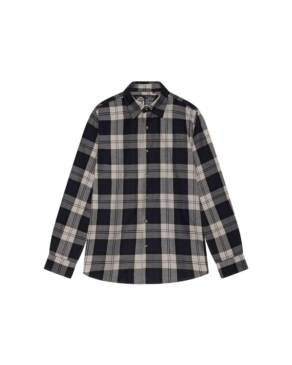 Men | Navy Blue Checkered Fabric Shirt