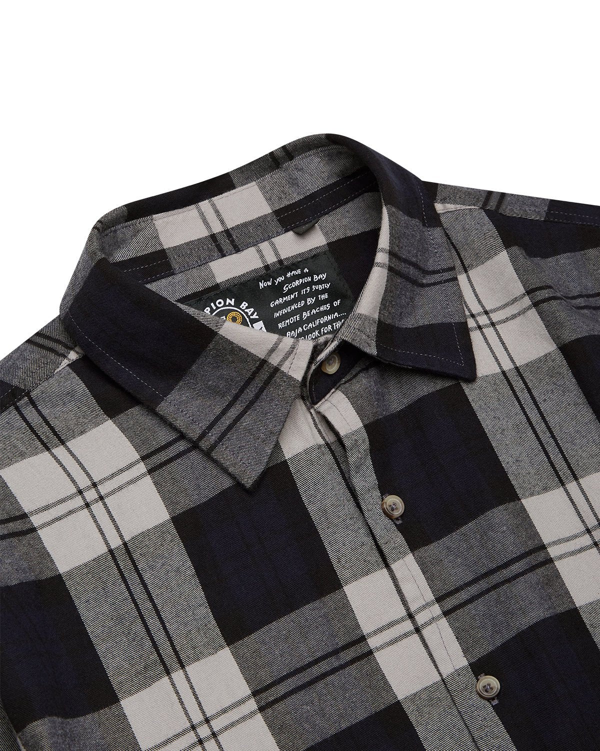 Uomo | Camicia In Tessuto A Scacchi Color Nero - Scorpion Bay