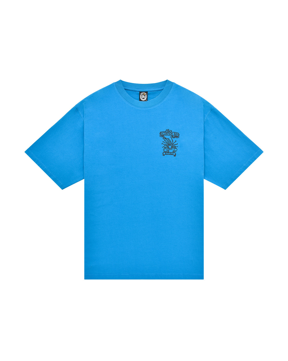 Men | Turquoise Ritual T-Shirt In 100 % Cotton With 'San Quintin Chiringuito' Og Print
