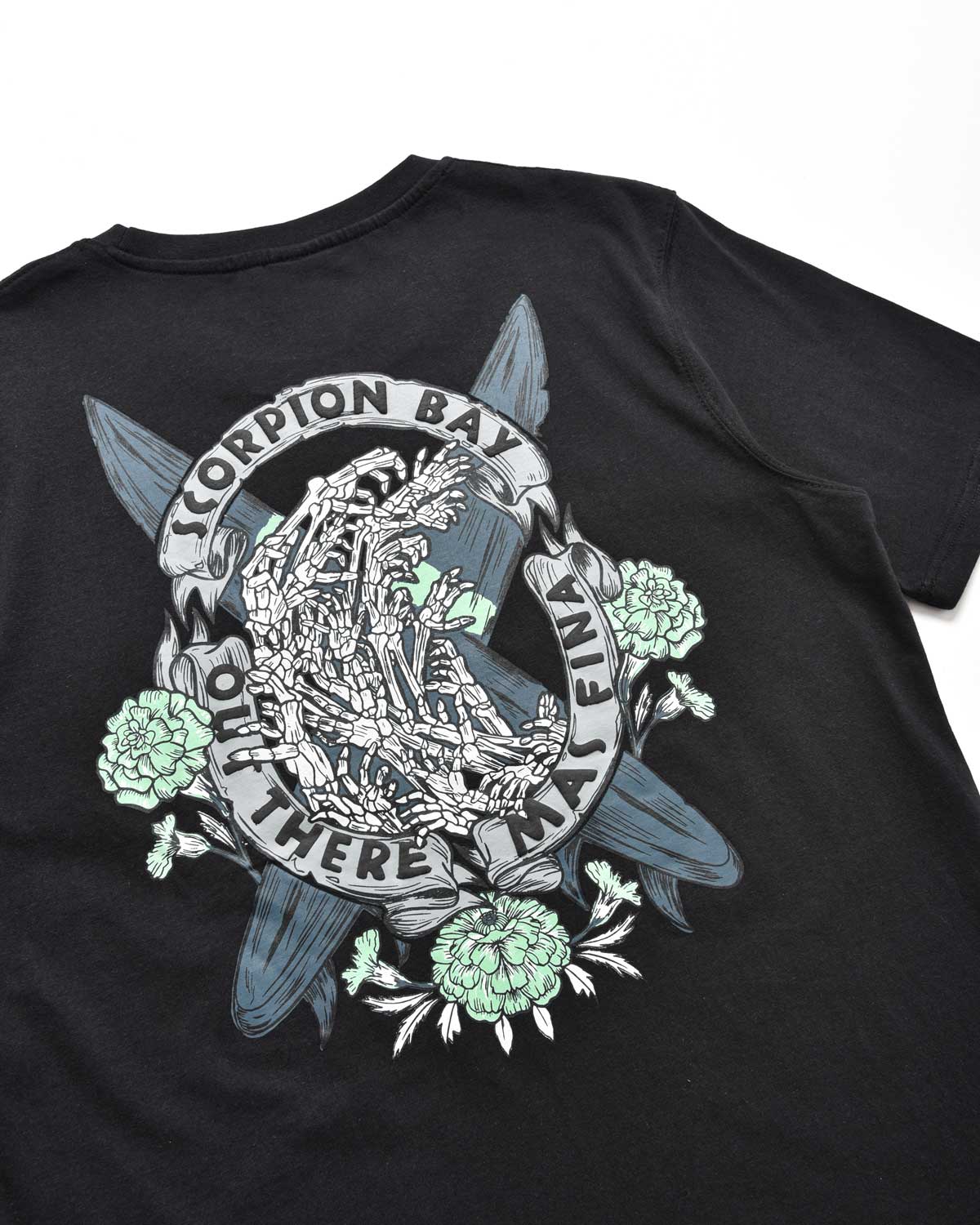 Man | "Skull Wave" black t-shirt in 100% cotton