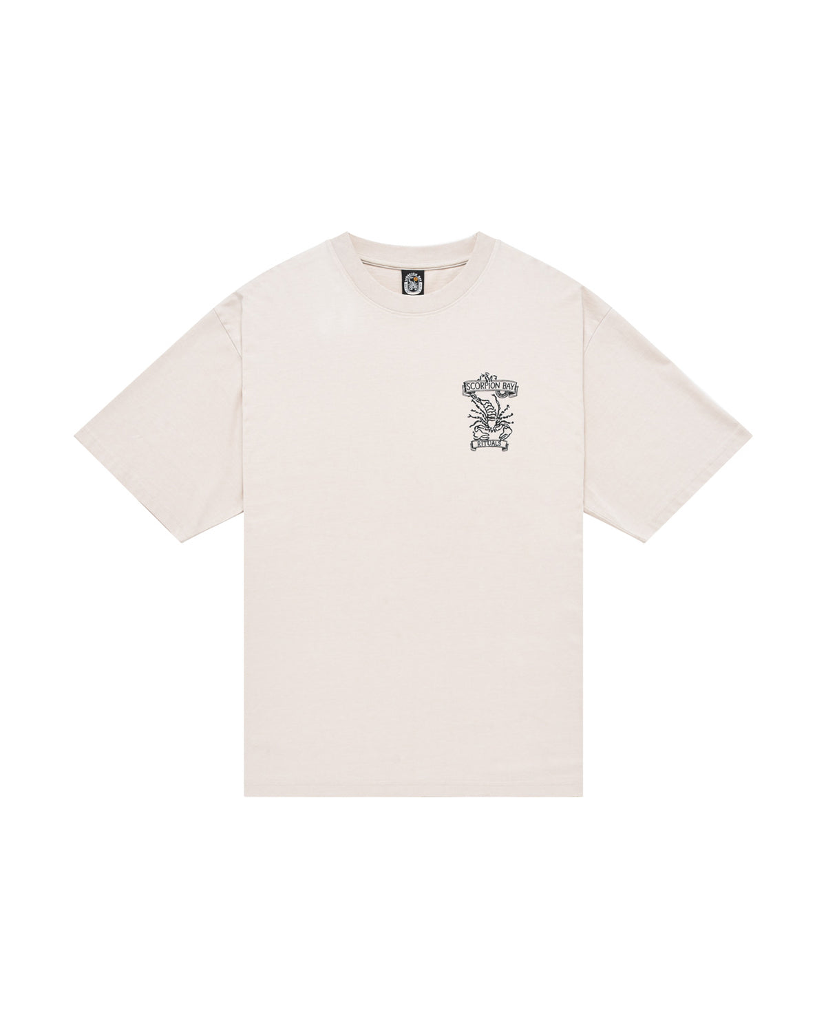 Men | Ritual Og "Ritual Tattoo" Beige T-Shirt In 100% Cotton