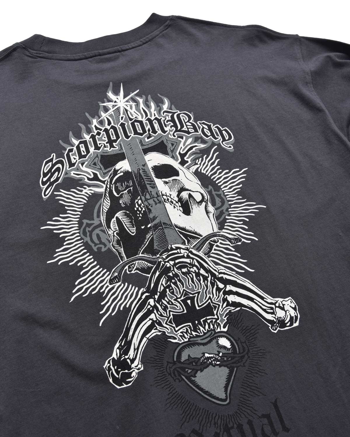 Man | Ritual Long Sleeve T-Shirt Og "Skull&amp;Sword" In 100% Cotton