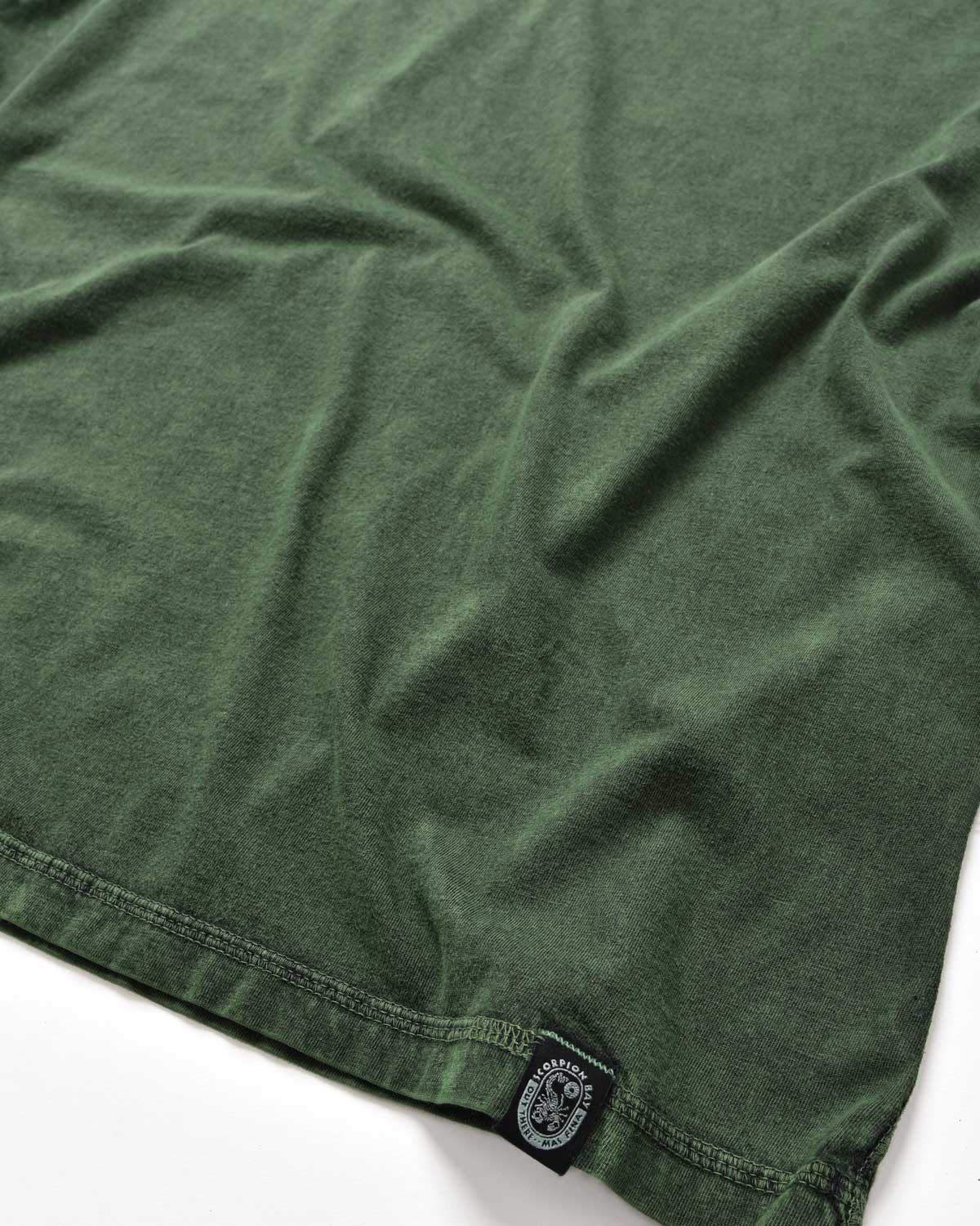 Uomo | T-Shirt Essential Slavata Color Verde In 100% Cotone