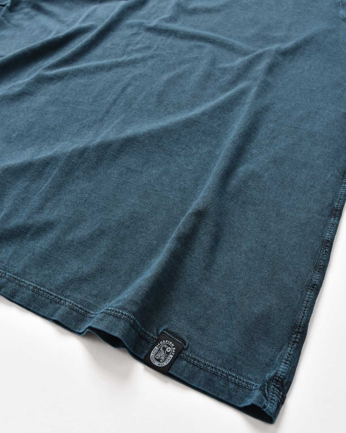 Uomo | T-Shirt Essential Slavata Color Petrolio In 100% Cotone