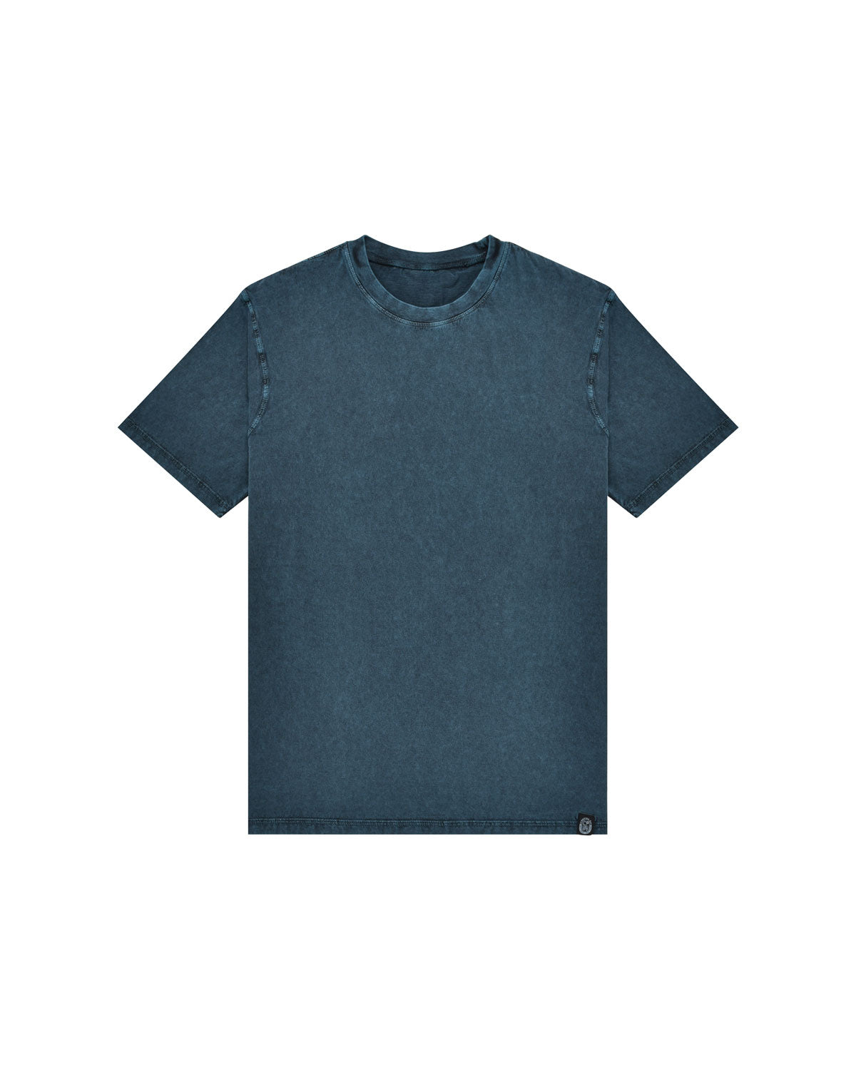 Uomo | T-Shirt Essential Slavata Color Petrolio In 100% Cotone