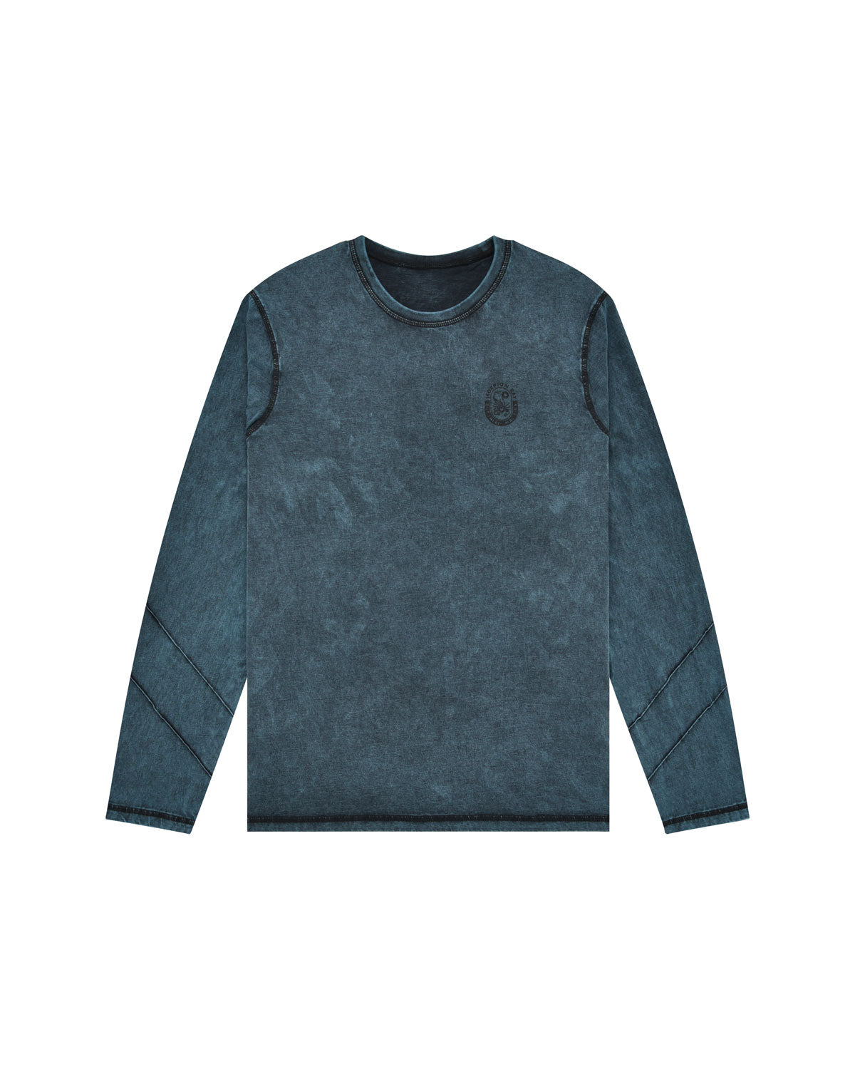 Man | Washed Doubleface Long Sleeve T-Shirt With “Dept De Surfismo” Print