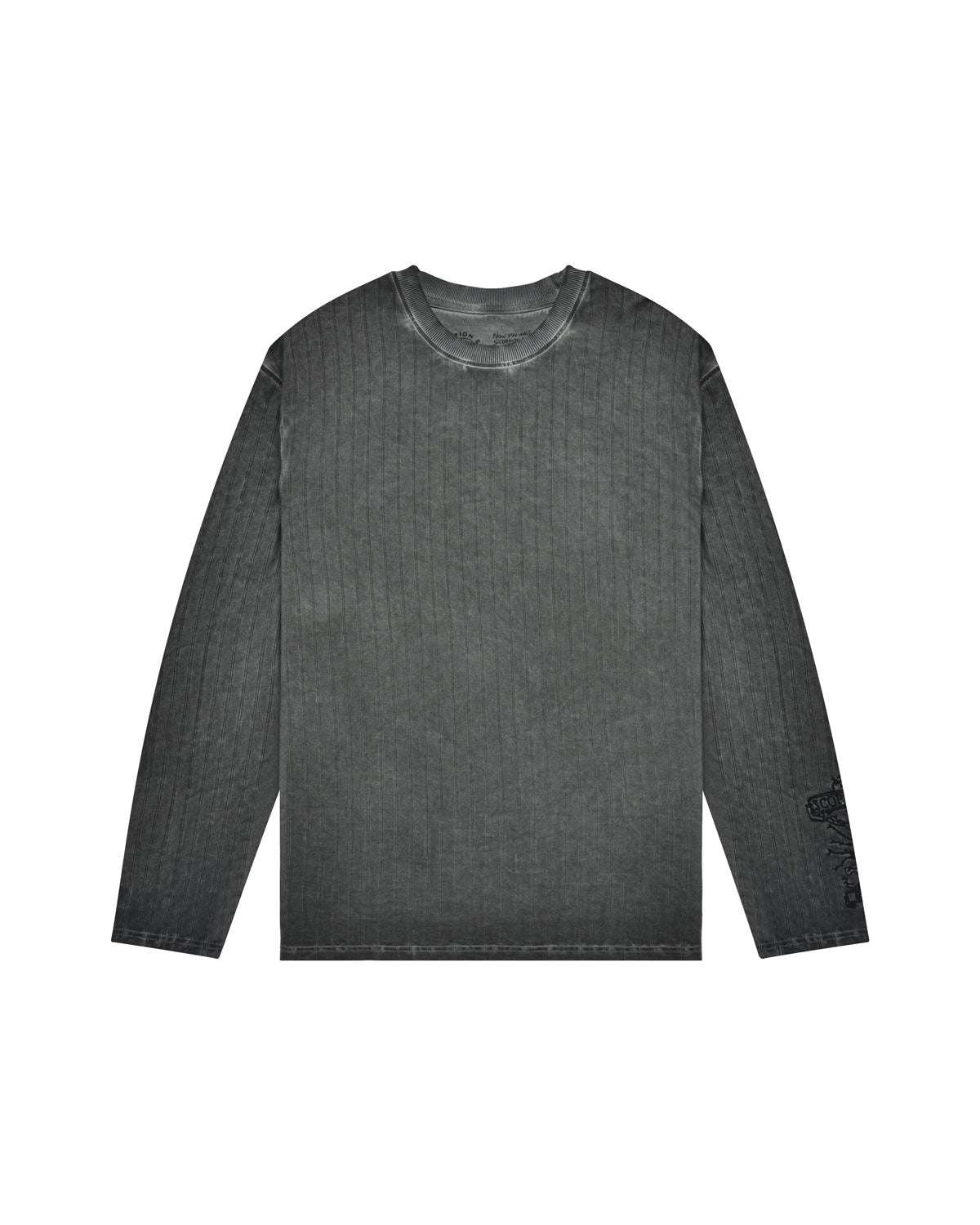 Uomo | T-Shirt Maniche Lunghe A Coste Oversize In Jersey Di Cotone