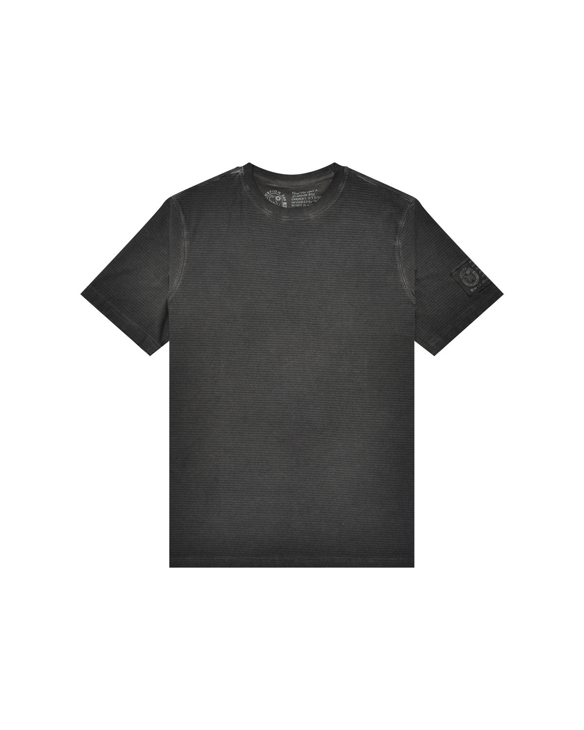 Uomo | T-Shirt A Coste Ottoman Color Carbone