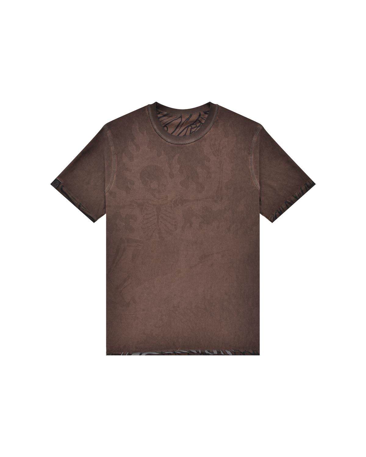 Uomo | T-Shirt Doubleface "Hell Of A Surfer" Color Tabacco
