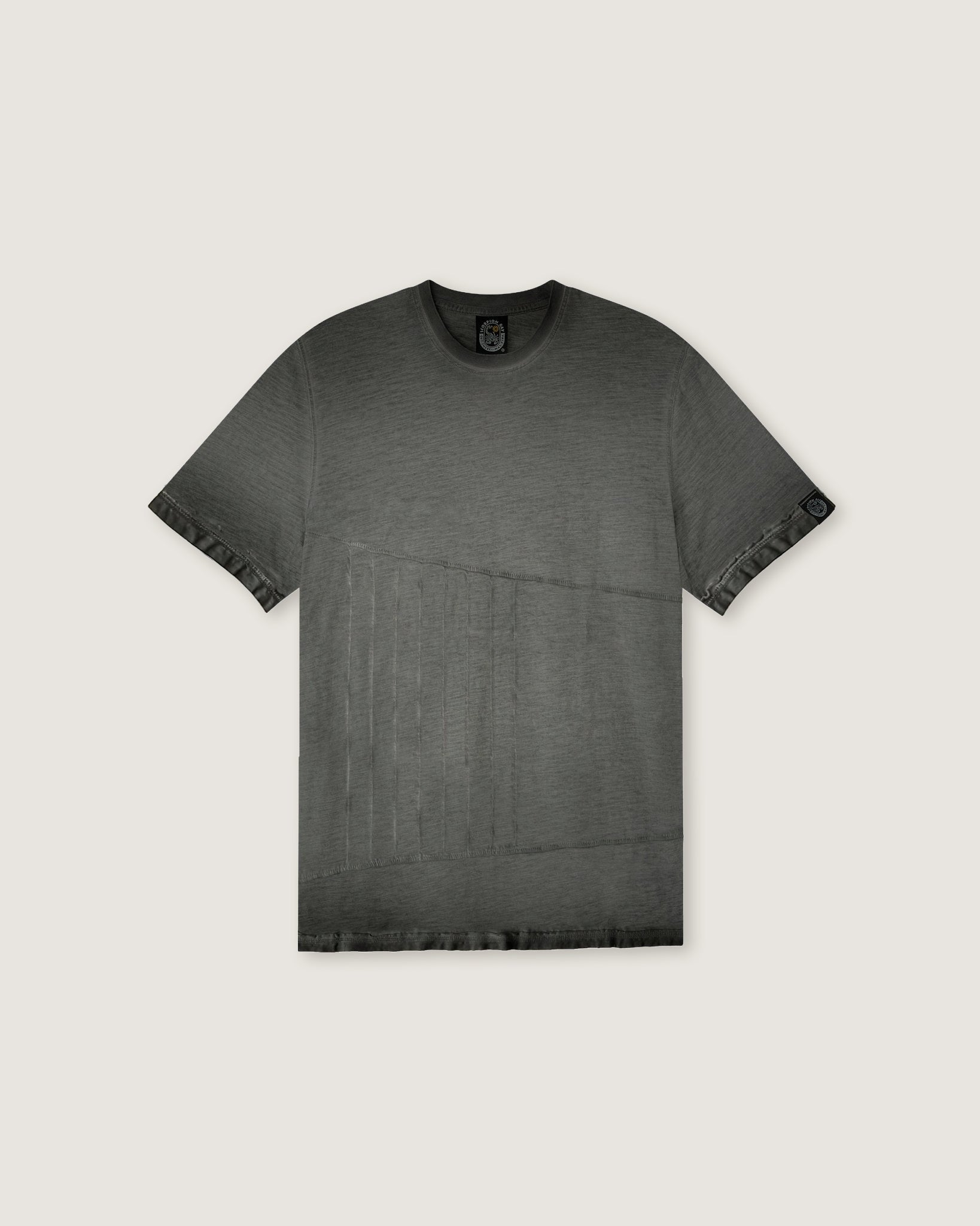 Men's slubbed T-shirt with pin tucks