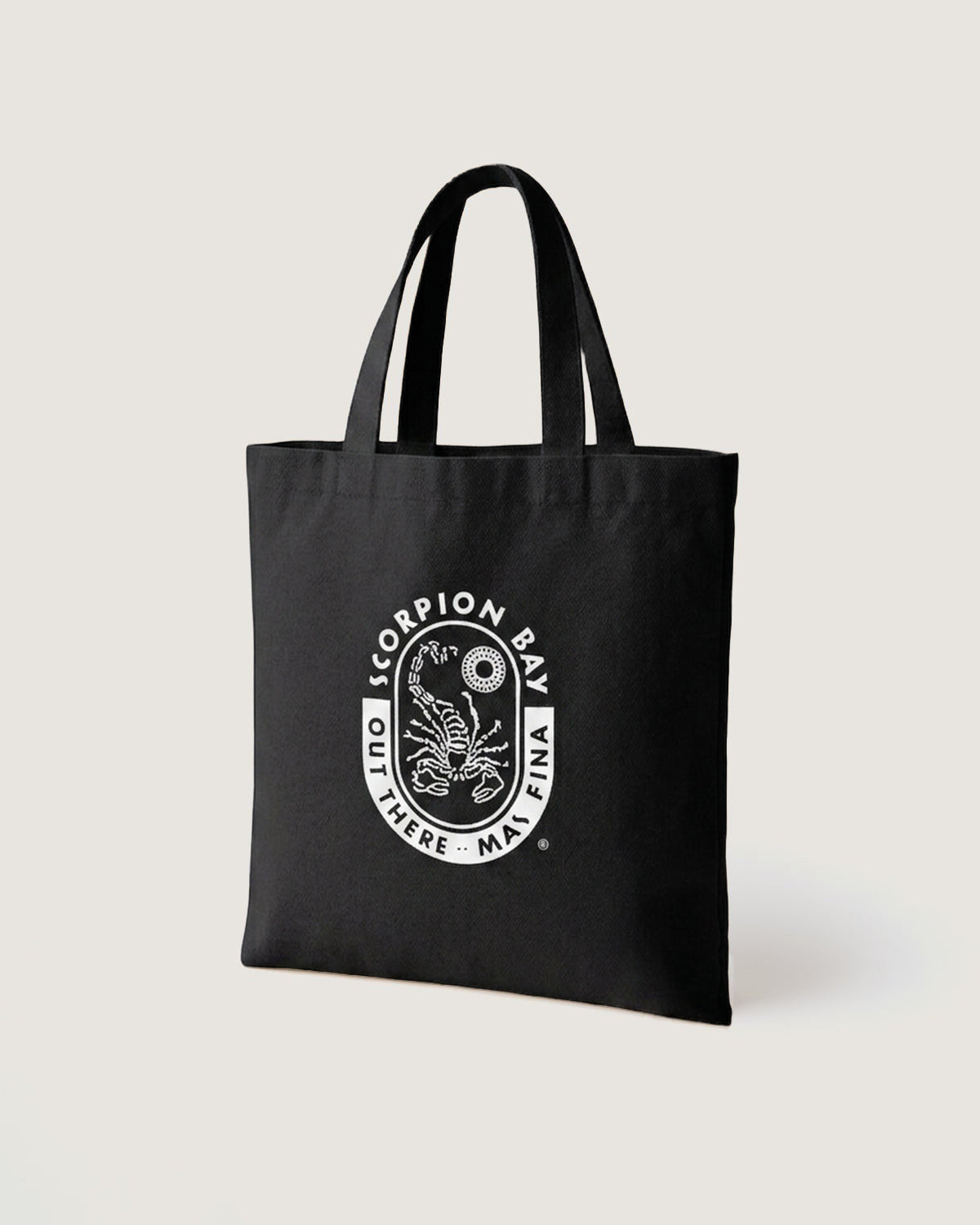 Black cotton shopping bag