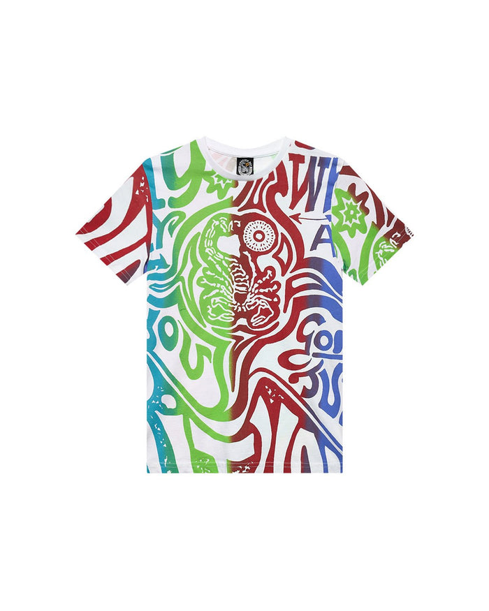 T-shirt stampata all over "Colorfull Ritual" bambino - Scorpion Bay