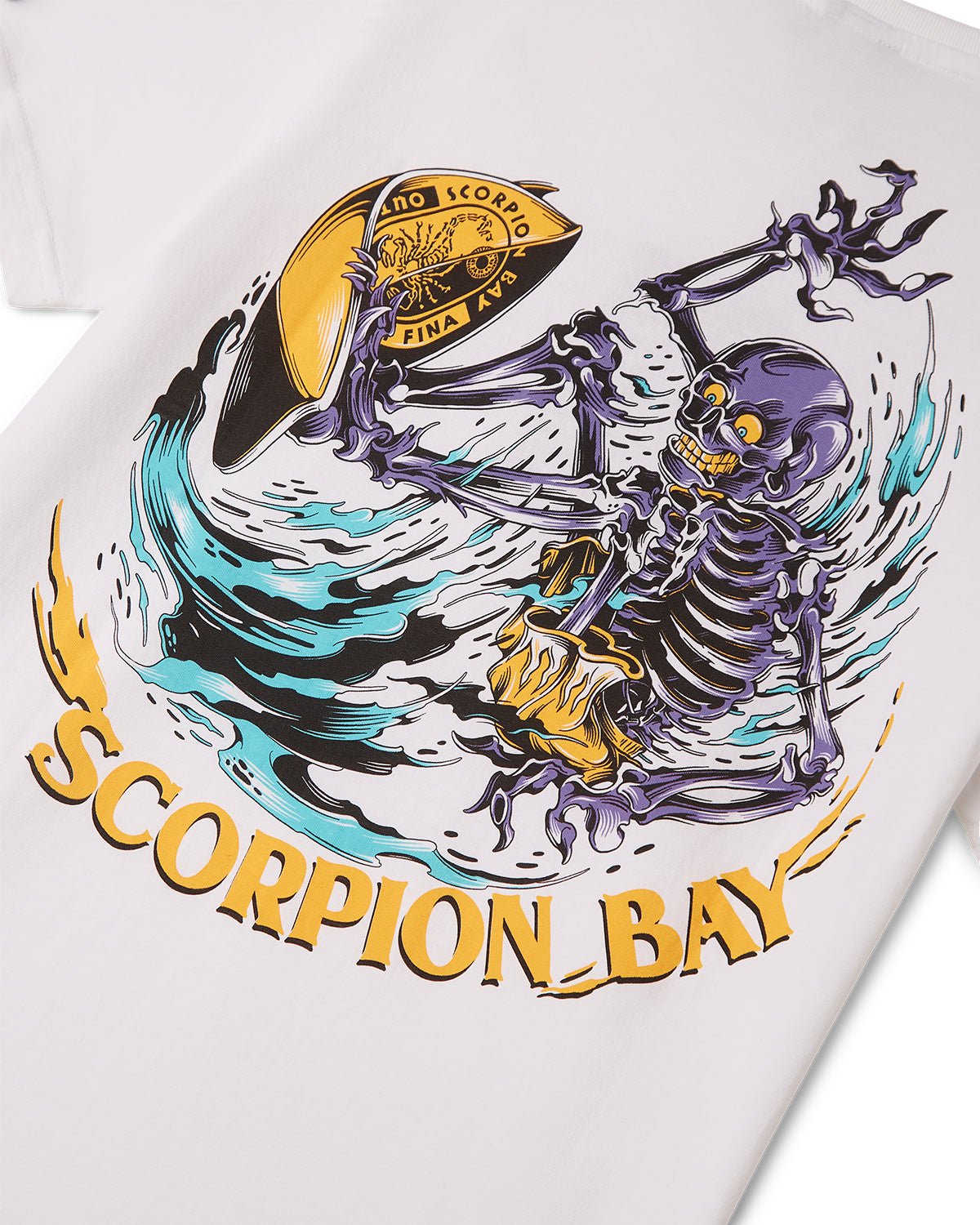 T-shirt stampata "Surfing Skeleton" bambino - Scorpion Bay