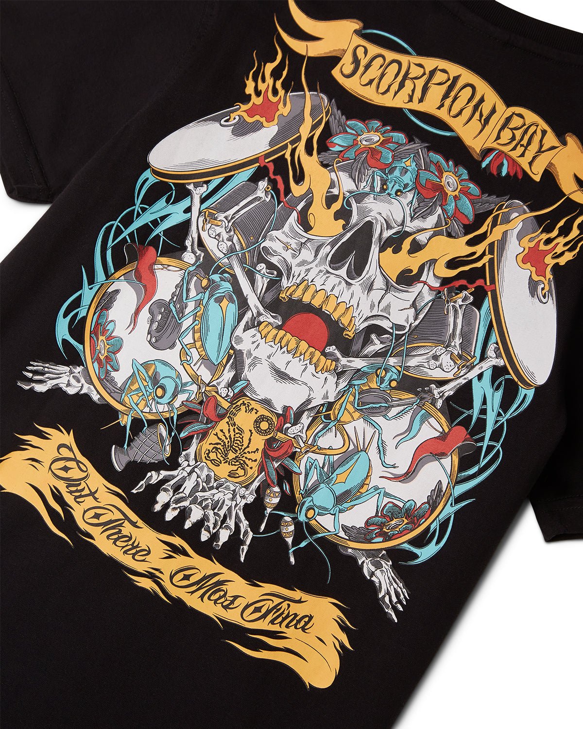 T-shirt stampata printastic "Skull drums" bambino - Scorpion Bay
