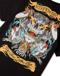 T-shirt stampata printastic "Skull drums" bambino - Scorpion Bay