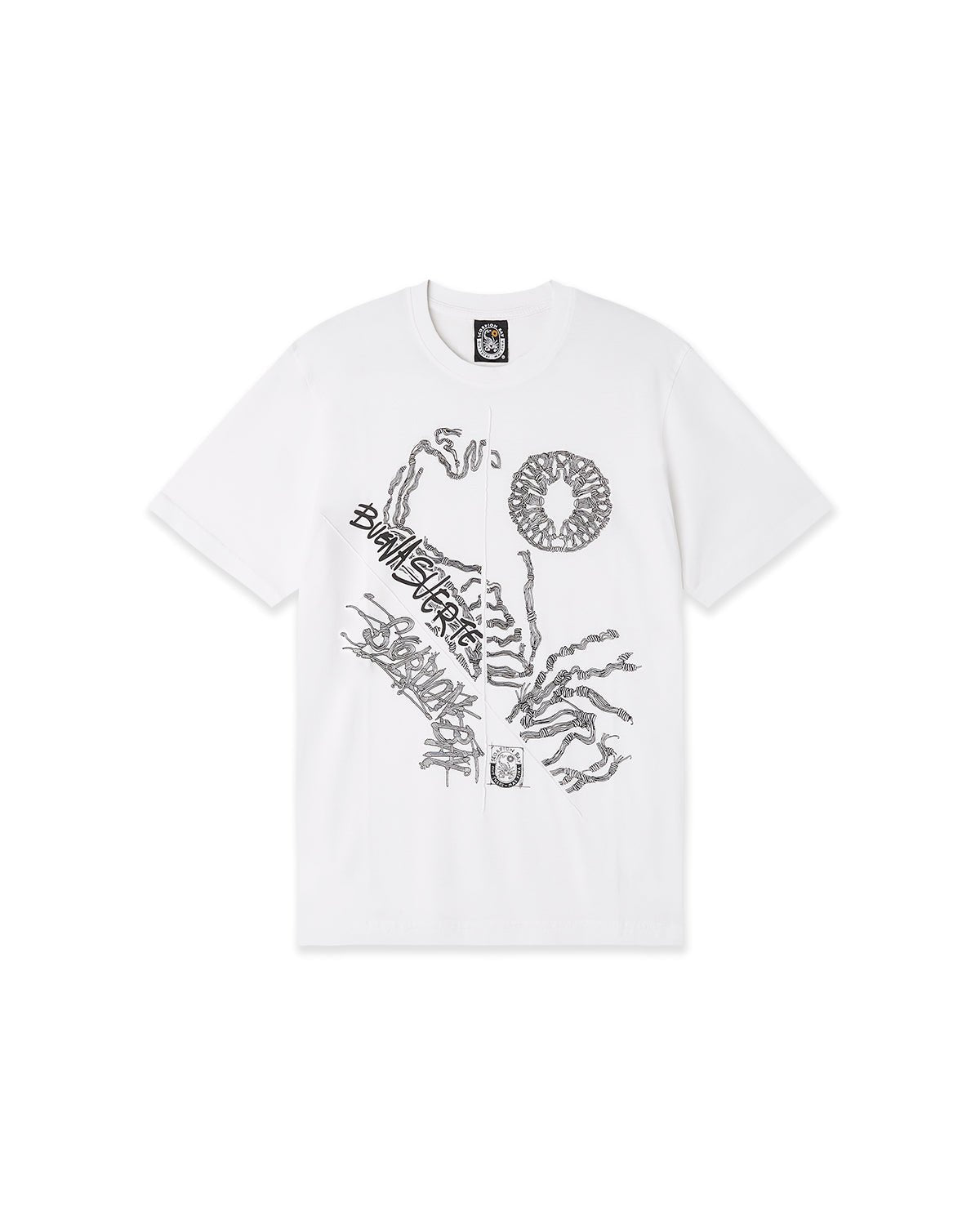 T-shirt stampata "Buona Suerte" con pin - tuck uomo - Scorpion Bay