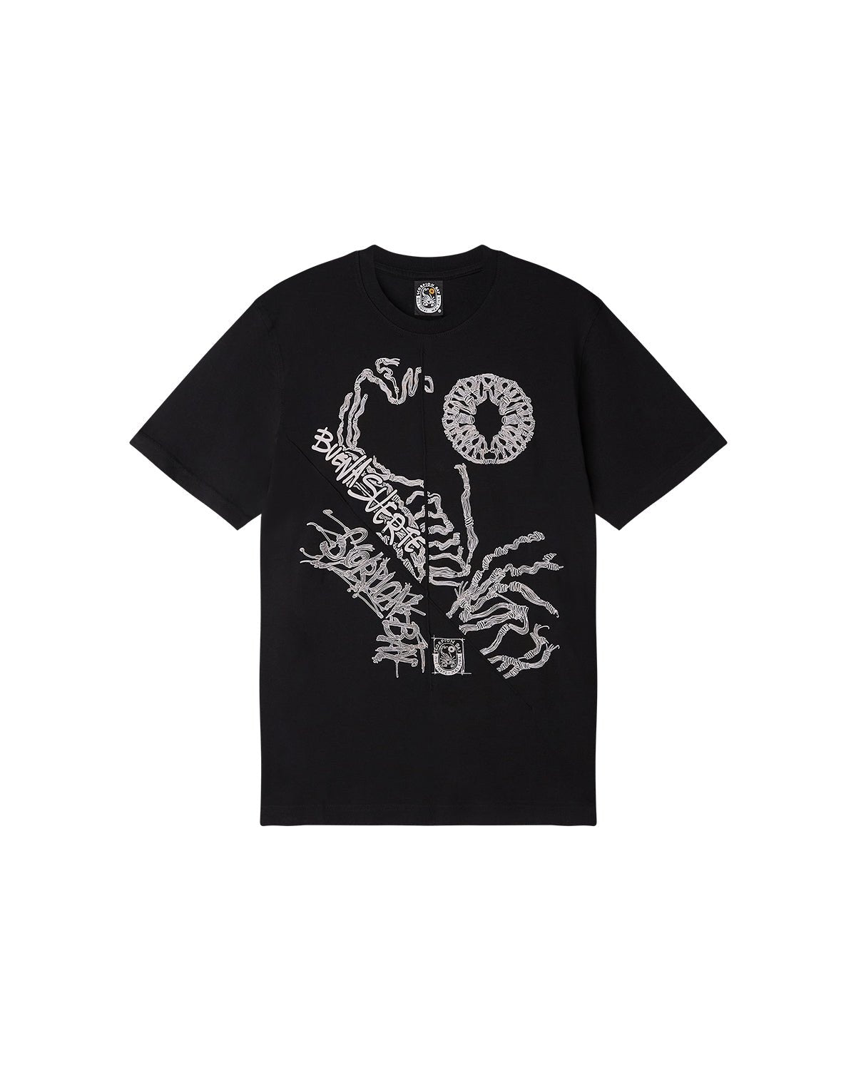 T-shirt stampata "Buona Suerte" con pin - tuck uomo - Scorpion Bay