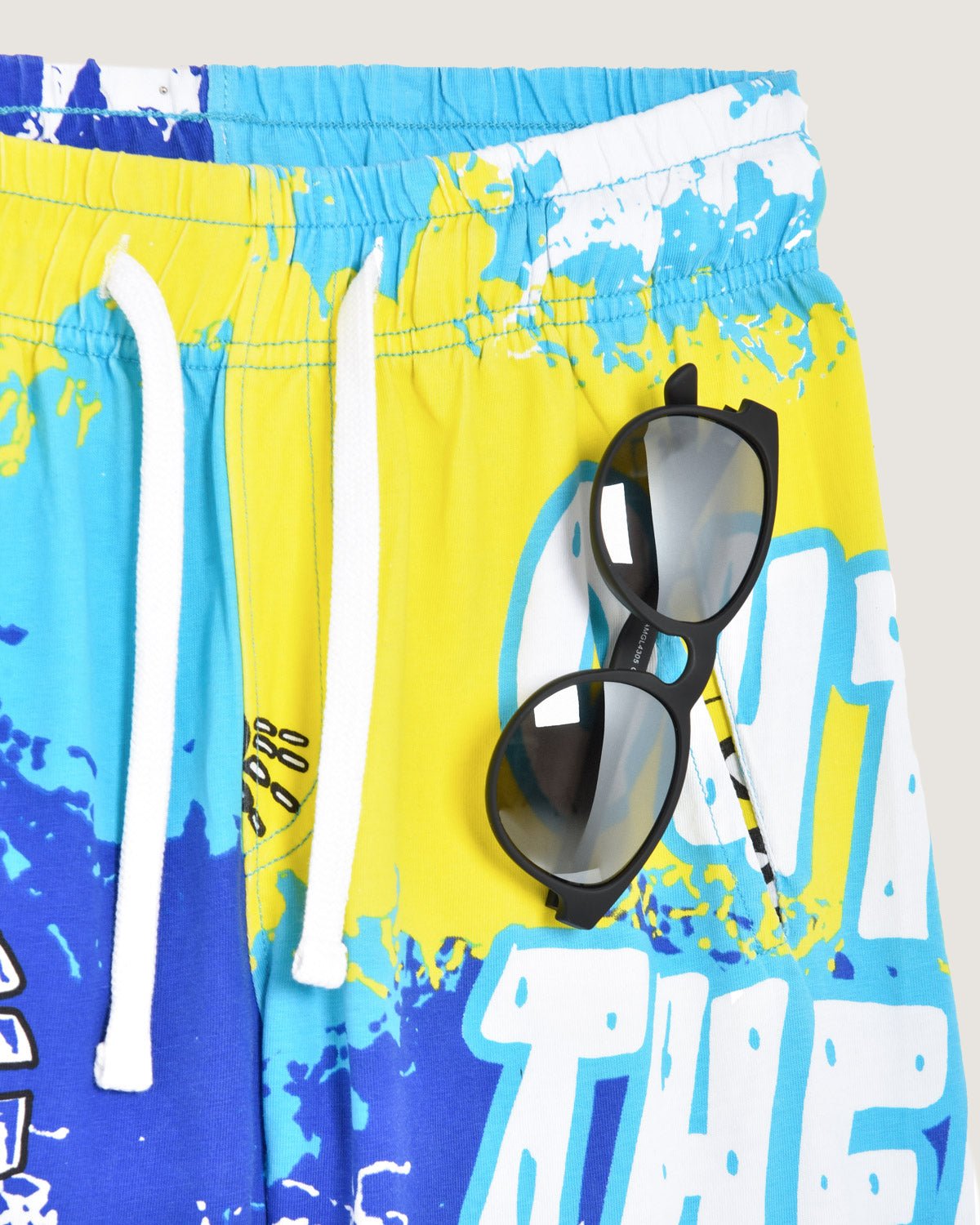 Bambino | Bermuda School Of Surf Color Turchese In 100% Cotone Con Stampa "Out There Mas Fina" - Scorpion Bay