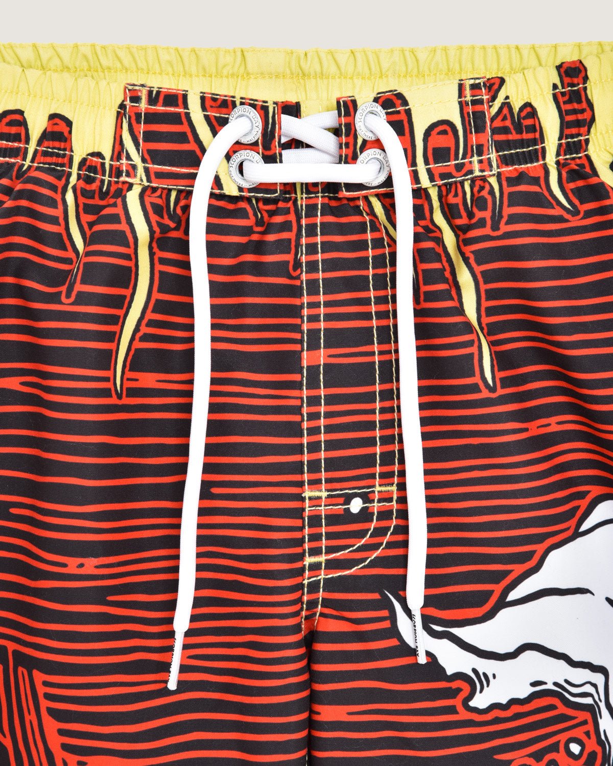 Bambino | Costume Jam Con Stampa All - Over "Flaming Surfing Skull" - Scorpion Bay