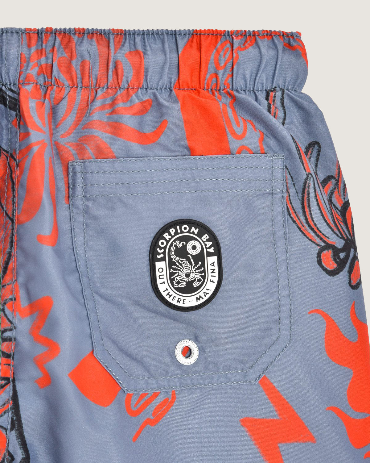 Bambino | Costume Volley Antracite Con Stampa All-Over "Sketched Skull"