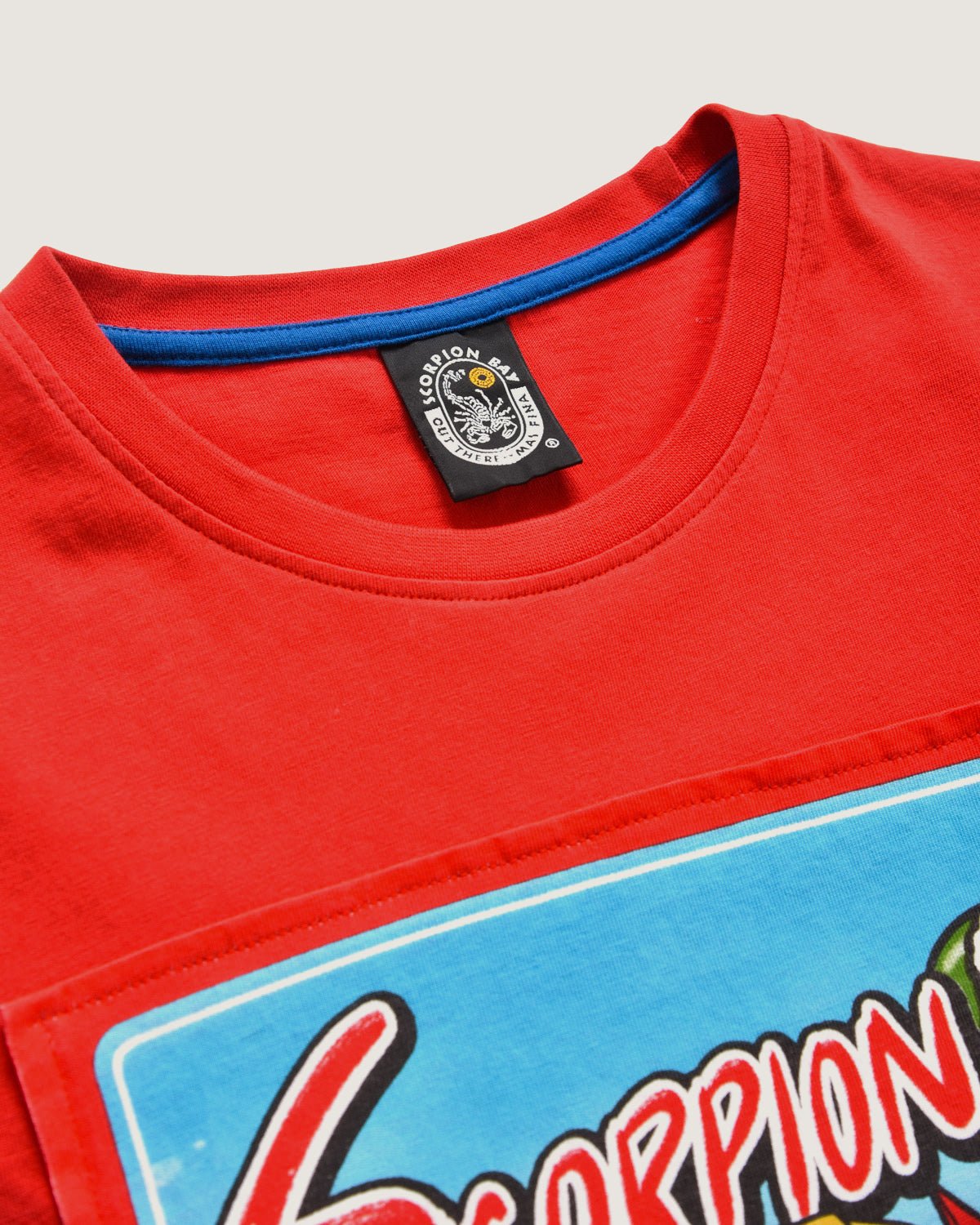 Bambino | T-Shirt 100% Cotone Rossa Con Stampa "Beach Robo Skull" - Scorpion Bay