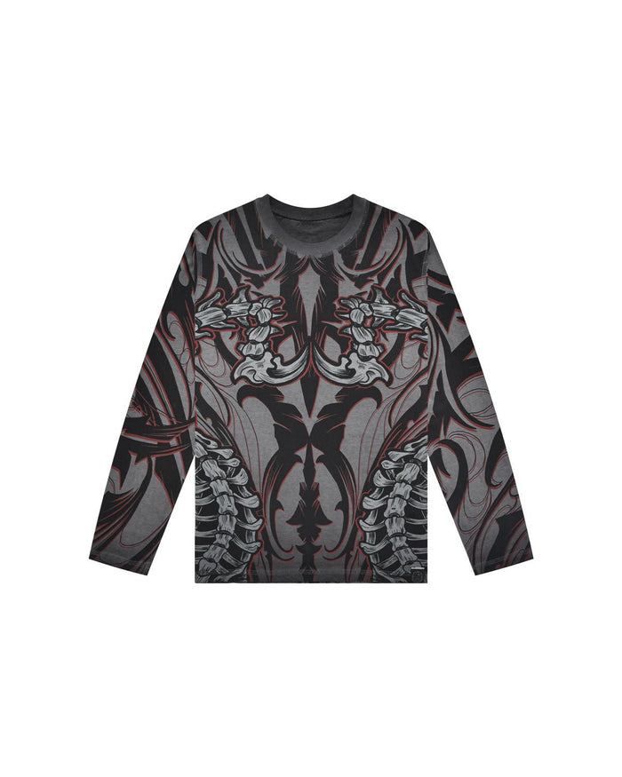 Bambino | T-Shirt A Maniche Lunghe Doubleface Con Stampa All - Over "Tribal" - Scorpion Bay
