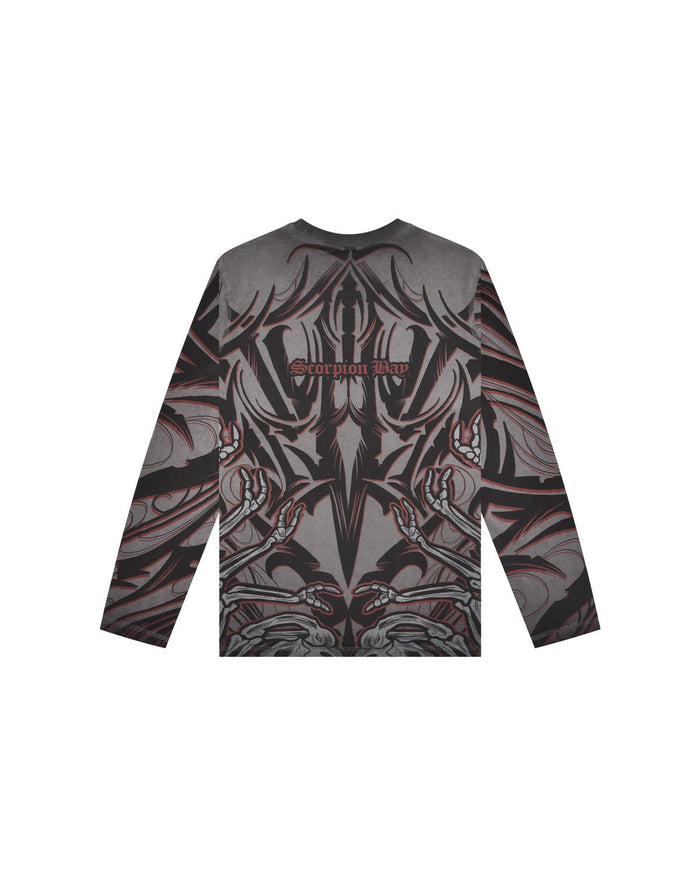 Bambino | T-Shirt A Maniche Lunghe Doubleface Con Stampa All - Over "Tribal" - Scorpion Bay