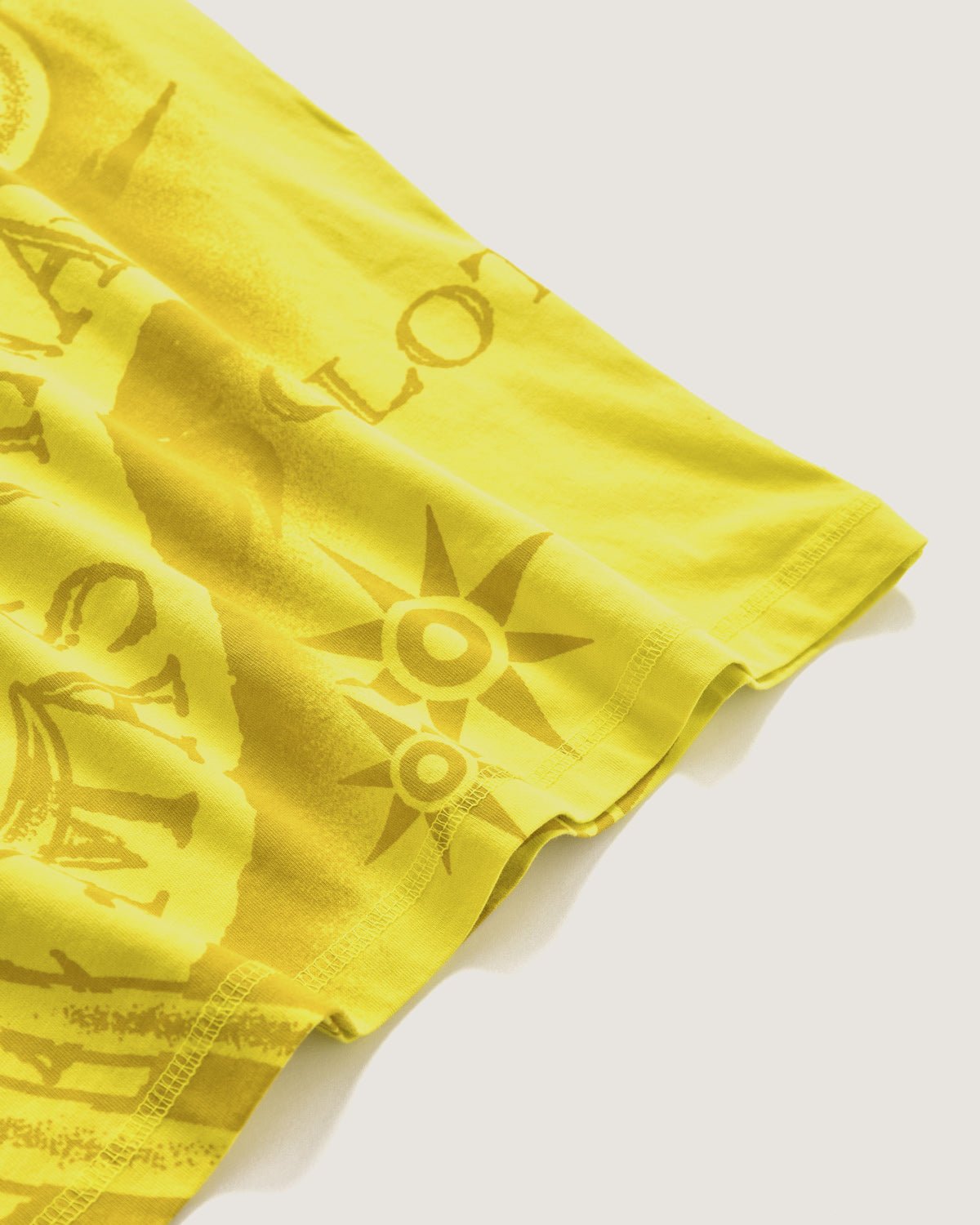 Bambino | T-Shirt Double - Face Color Giallo Acido 100% Cotone Con Stampa All - Over "King Skull" - Scorpion Bay