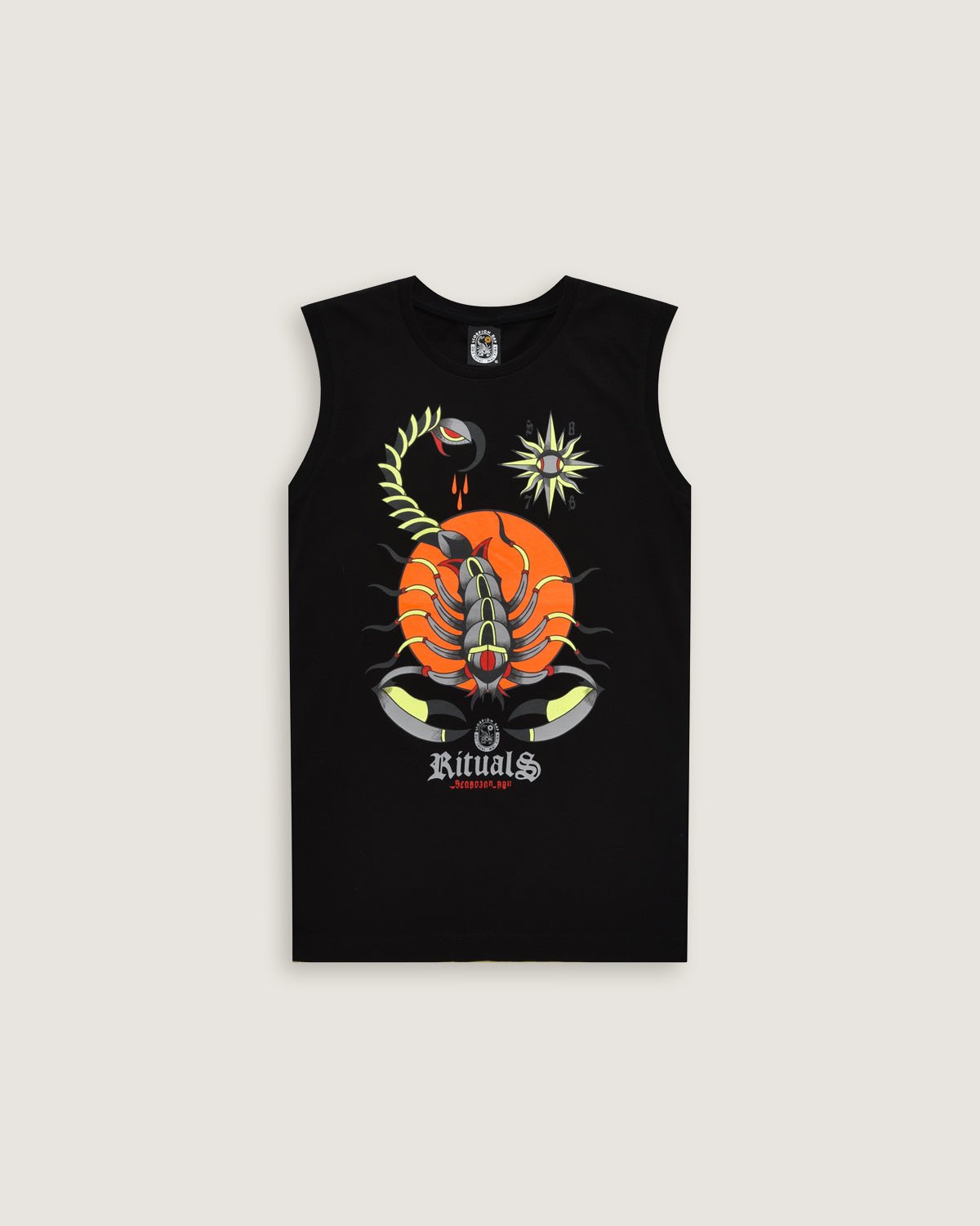 Bambino | T-Shirt Nera Senza Maniche Con Stampa Printastic "Venomous Scorpion" - Scorpion Bay