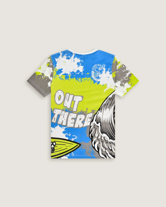 Bambino | T-Shirt School Of Surf In 100% Cotone Color Carbone Con Stampa - Scorpion Bay