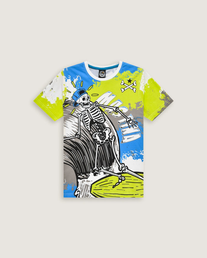 Bambino | T-Shirt School Of Surf In 100% Cotone Color Carbone Con Stampa - Scorpion Bay