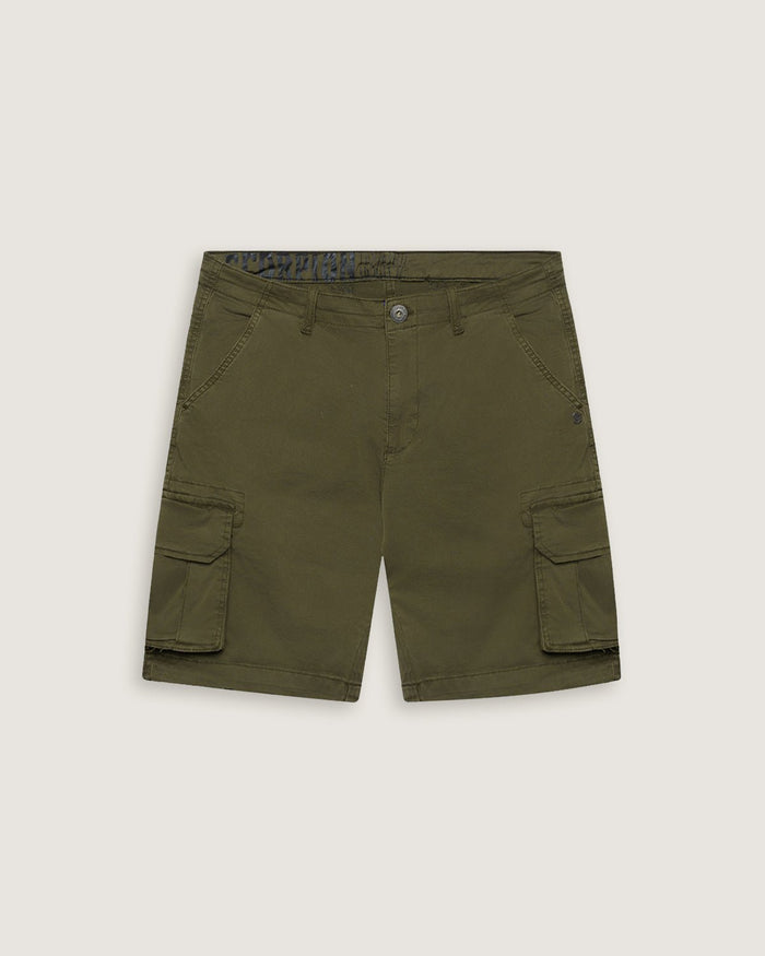 Bermuda cargo iconic con logo ricamato sul retro uomo - Scorpion Bay