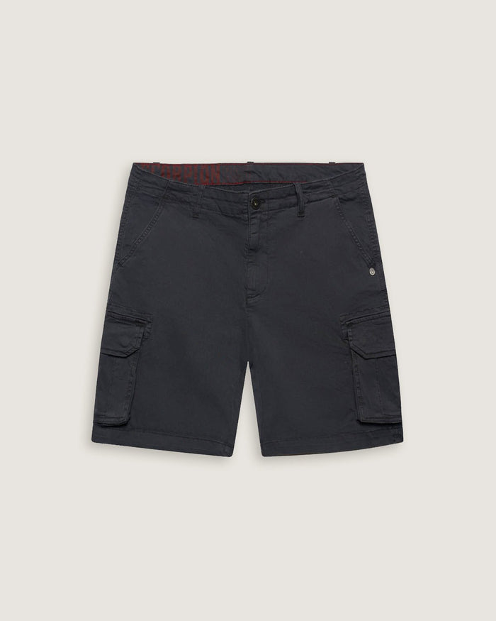 Bermuda cargo iconic con logo ricamato sul retro uomo - Scorpion Bay