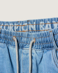 Bermuda cargo in denim con vita elasticizzata uomo - Scorpion Bay