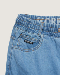 Bermuda cargo in denim con vita elasticizzata uomo - Scorpion Bay