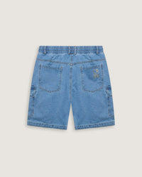 Bermuda cargo in denim con vita elasticizzata uomo - Scorpion Bay