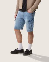 Bermuda cargo in denim uomo - Scorpion Bay
