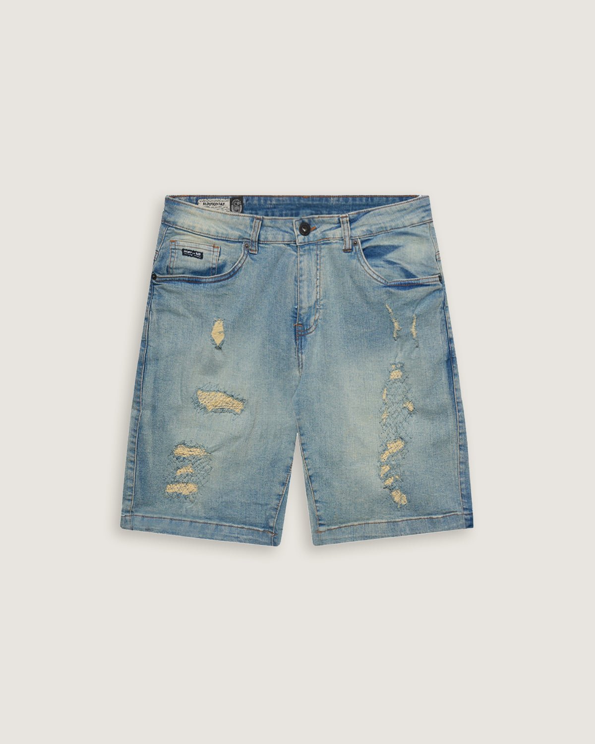 Bermuda in denim con rotture uomo - Scorpion Bay