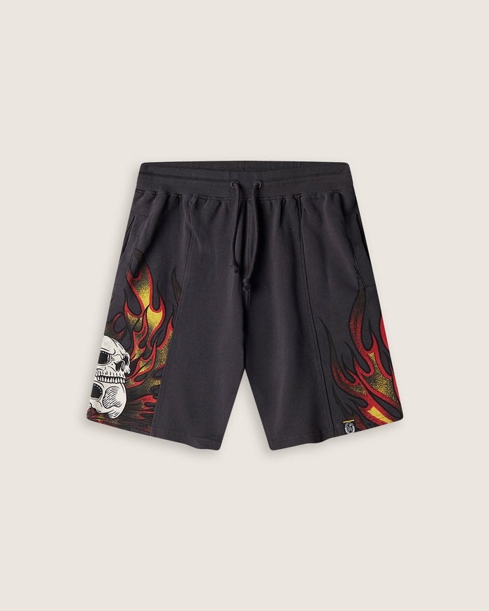 Bermuda in felpa bambino "Skulls on fire" bambino - Scorpion Bay