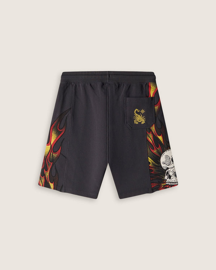 Bermuda in felpa bambino "Skulls on fire" bambino - Scorpion Bay