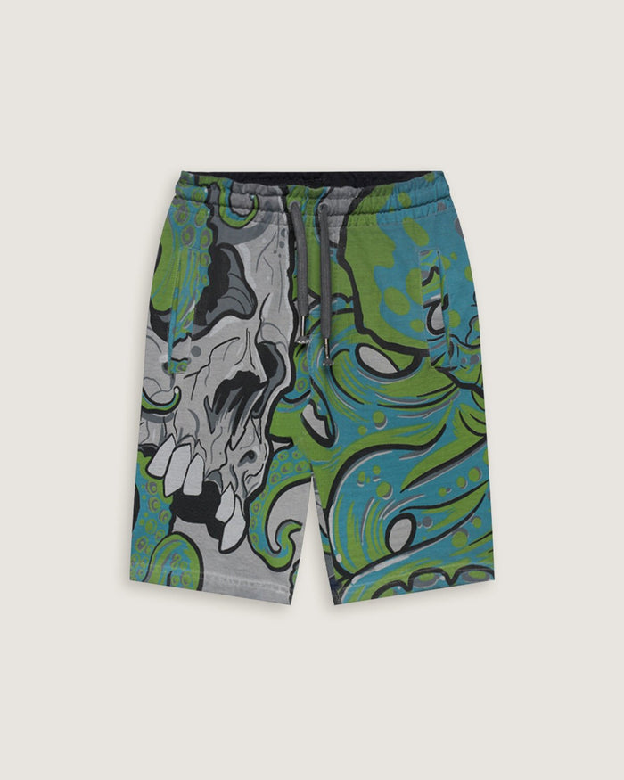 Bermuda stampato all over in felpa "Pulpo Mortal" bambino - Scorpion Bay
