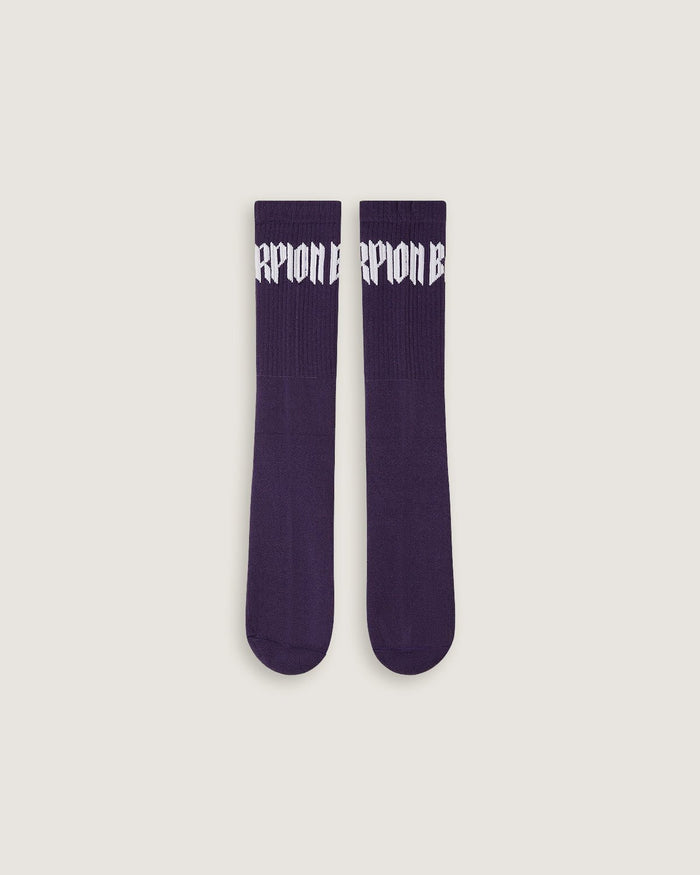 Calze mid jacquard "Gothic Lettering" - Scorpion Bay