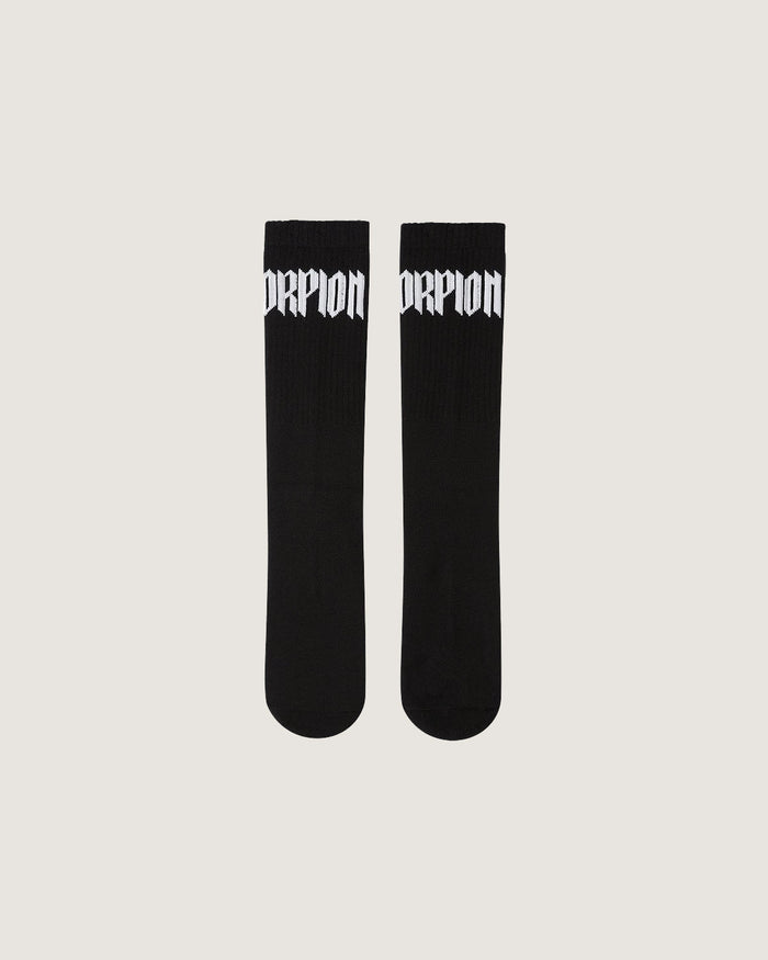 Calze mid jacquard "Gothic Lettering" - Scorpion Bay