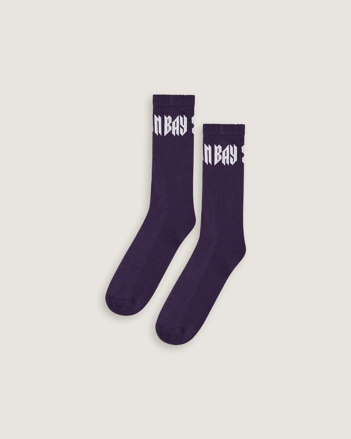 Calze mid jacquard "Gothic Lettering" - Scorpion Bay