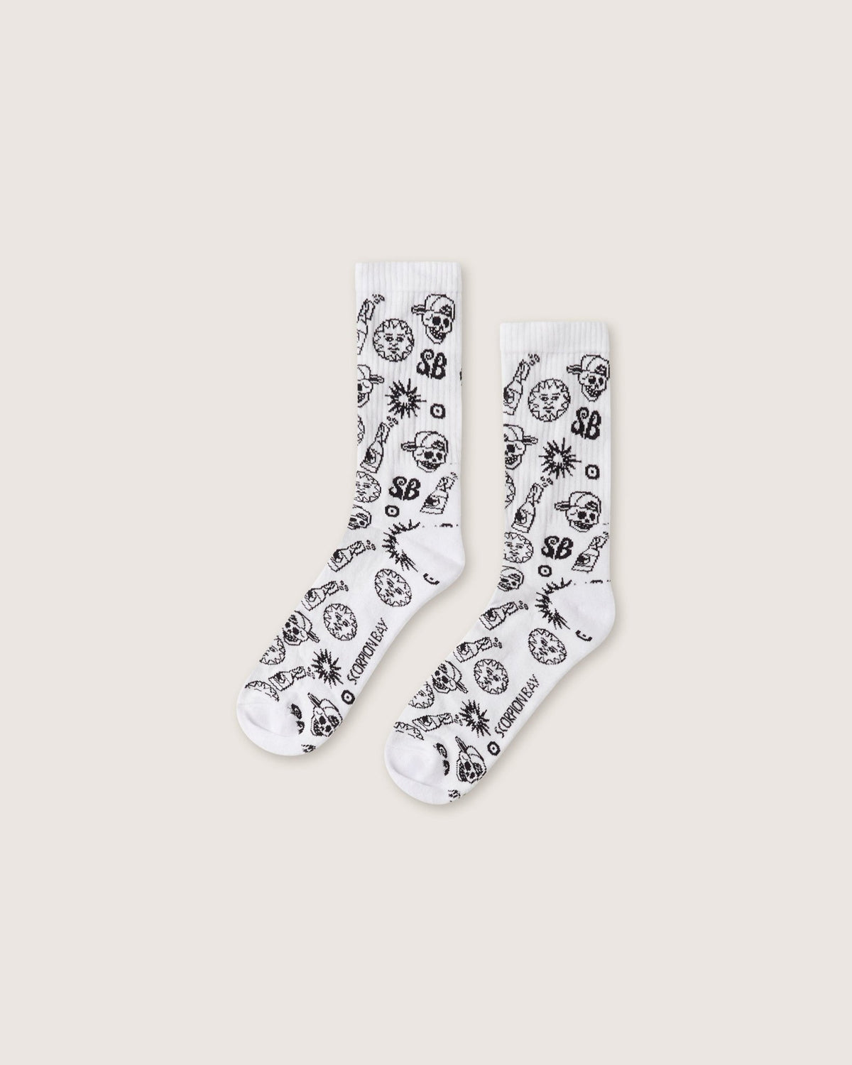 Calze mid jacquard "SB Sketched" - Scorpion Bay