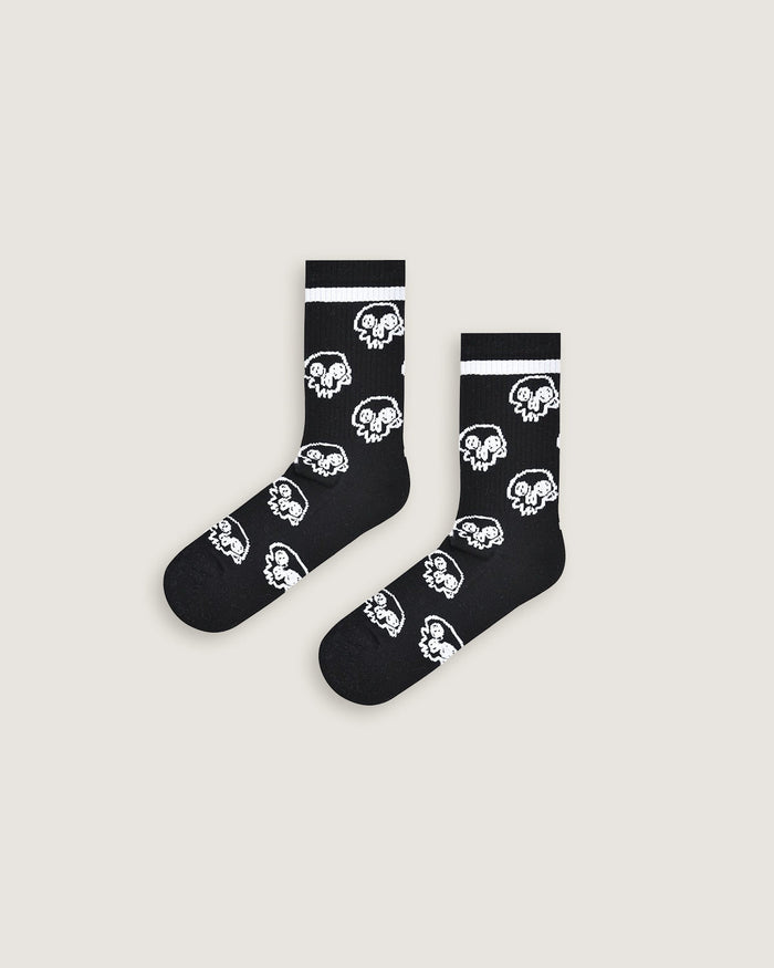 Calze mid jacquard "Sketched Skulls" - Scorpion Bay