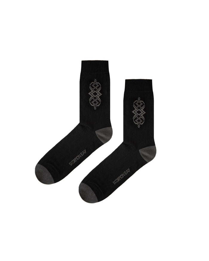 Calze mid jacquard "Tribal" - Scorpion Bay